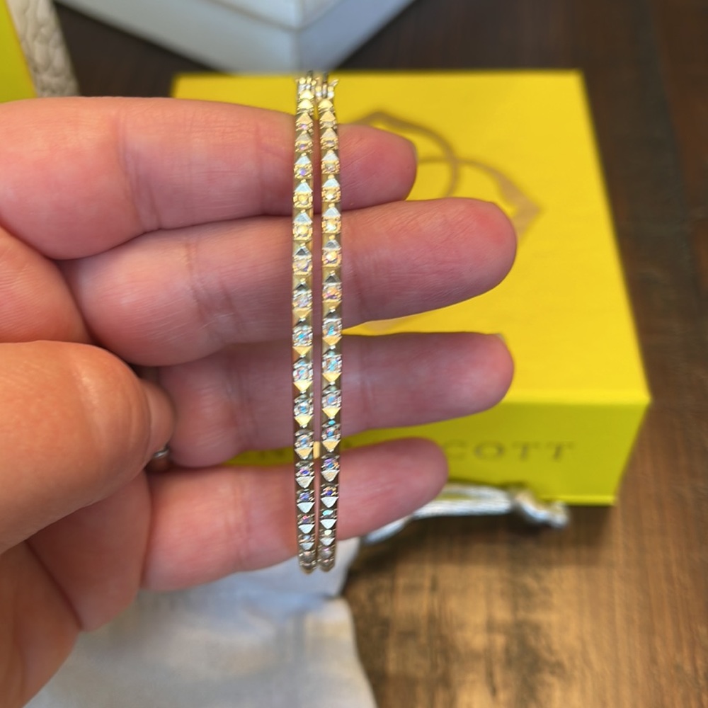 Kendra Scott blingy large hoops - Picture 5 of 14